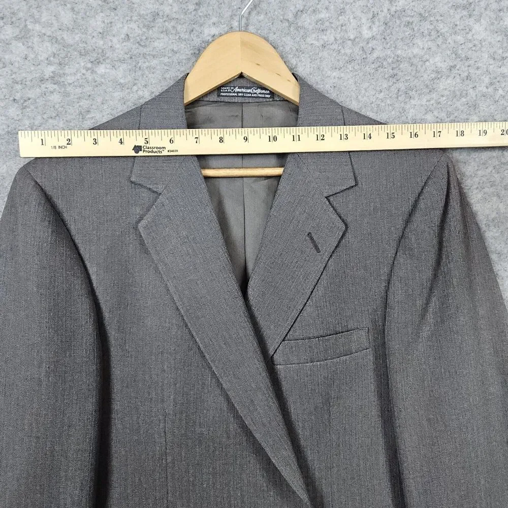 Andhurst Custom Collection Men's Blazer Size 38R Gray/Brown Pinstriped‎ 2-Button